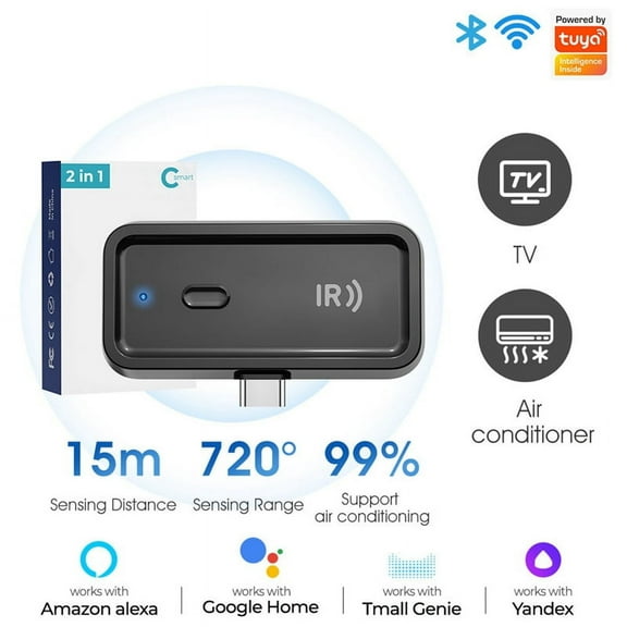 Tuya WiFi Universal IR Remote Control 2.4Ghz Multi-Function Remote Control for Air Conditioner Fan Light Smart Life