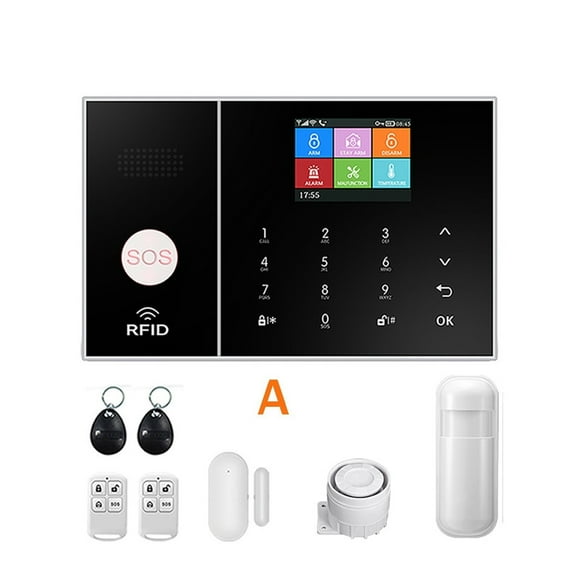 Tuya Wifi Gsm Security Alarm System Works With Alexa Home Burglar Motion Detector Smoke Door Window Sensor IP Camera ,Easy to Setup
