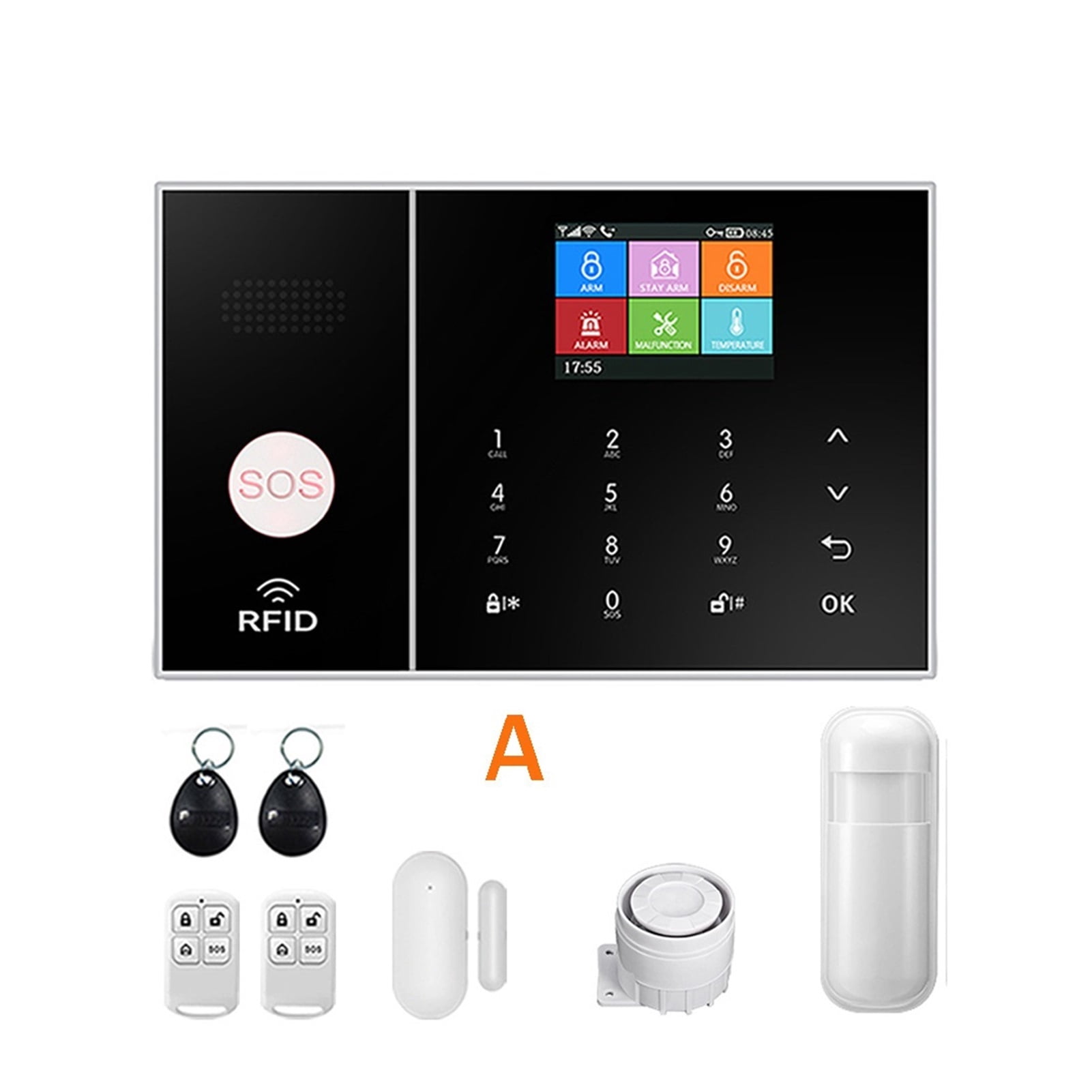 Tuya Wifi Gsm Security Alarm System Works With Alexa Home Burglar Motion Detector Smoke Door Window Sensor IP Camera ,Safety Security