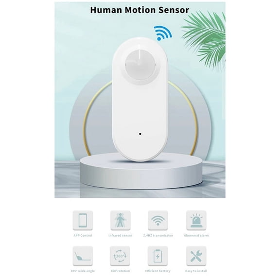 Tuya Wifi Infrared Motion Sensor Alarm - Burglar Alarm Suitable for Home/Garages/Shops