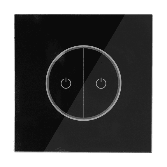Tuya Wifi Smart Switch Two-Way Touch Light Switch Wall Glass Panel Switch European Standard National Standard Universal,1set * Tuya wifi Two-Way intelligent switch
