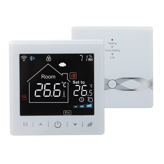 Tuya Wireless Wifi Thermostat For Gas Boiler/ Floor Heating Temperature Controller And Receiver Battery ,Easy to Install