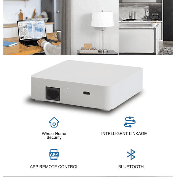 Tuya ZigBee 3.0 Hub/Wired Gateway Smart Home Bridge Compatible with Alexa and Google Home Assistant Work with Tuya Smart/Smart Life App