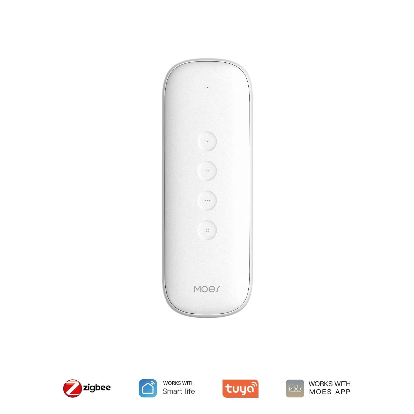 Tuya ZigBee 4-Button Smart Scene Switch | Portable Wireless Remote | 12 Scenarios, Battery-Powered for Home Automation