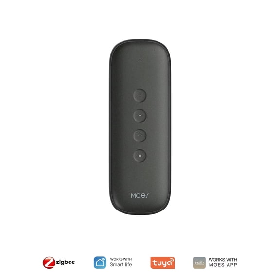 Tuya ZigBee 4-Button Smart Scene Switch | Portable Wireless Remote | 12 Scenarios, Battery-Powered for Home Automation