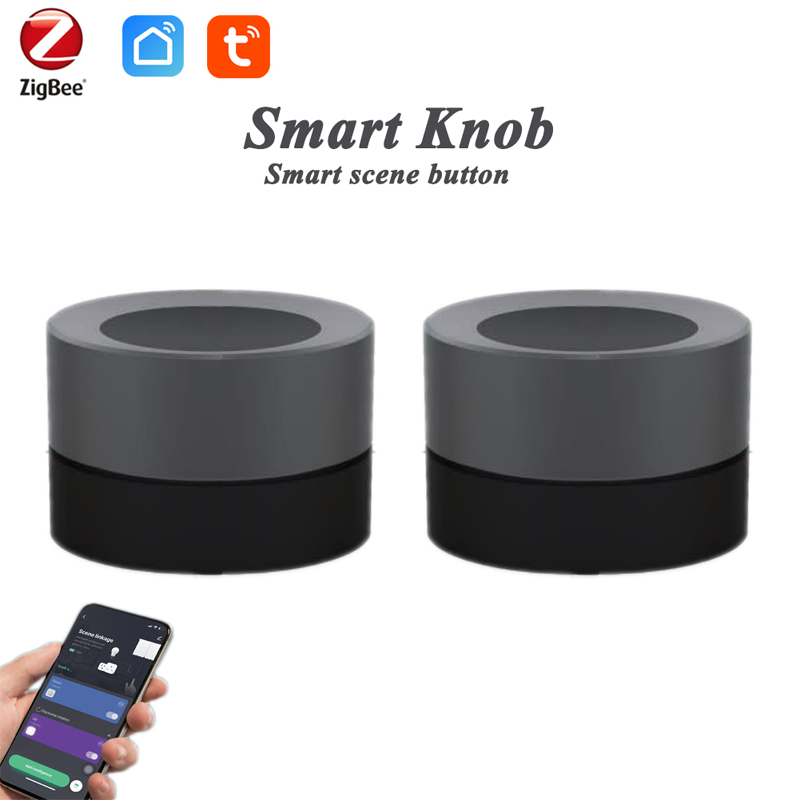 Tuya ZigBee Smart Knob Wireless Scene Switch Button Controller Battery