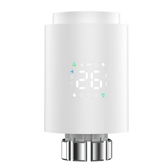 HOT Tuya ZigBee Smart Radiator Actuator TRV Programmable Thermostatic Valve App Remote Temperature Controller White