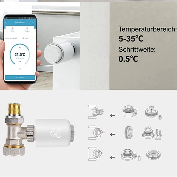 Tuya ZigBee Smart Thermostatic Valve Heating Controller Thermostatic Radiator Valve Remote Thermostat Mobile App Control