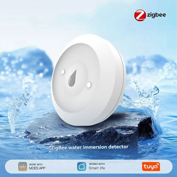 Tuya ZigBee Smart Water Sensor Water Leak Detector Alarm APP Remote Control Water Leak Sensor Water Tank Full Alarm