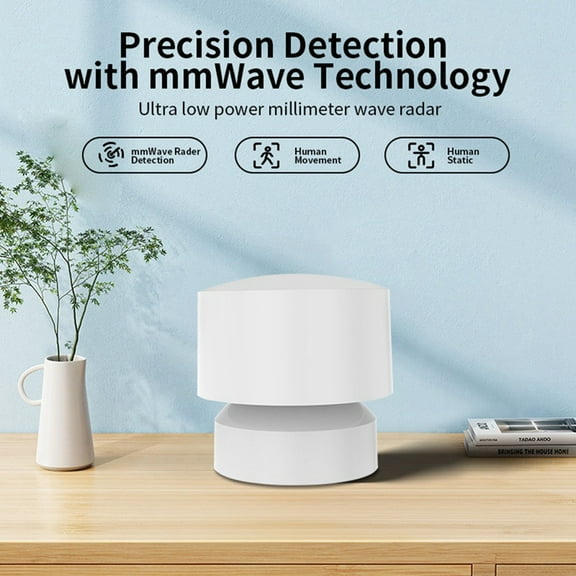 Tuya Zigbee Human Presence Sensor Respiratory Motion Detection Wireless Connection Smart Home Security Alarm