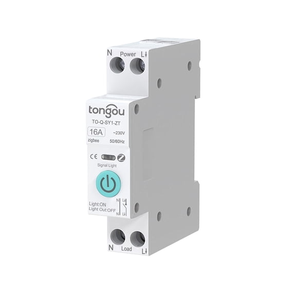 Tuya Zigbee Smart Circuit Breaker Switch 1P 10A 16A 25A 32A 40A 63A, DIN Rail Mini Wireless Remote Control, App-Based Smart Home Energy Management,Home Automation