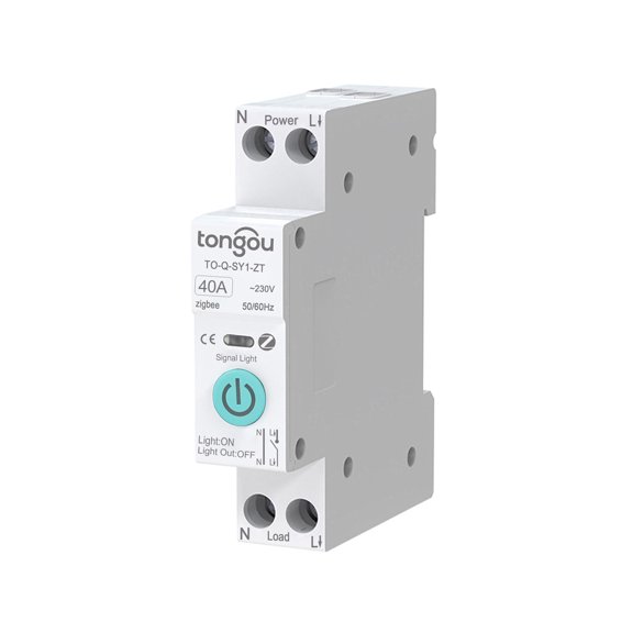Tuya Zigbee Smart Circuit Breaker Switch 1P 10A 16A 25A 32A 40A 63A, DIN Rail Mini Wireless Remote Control, App-Based Smart Home Energy Management,Home Automation