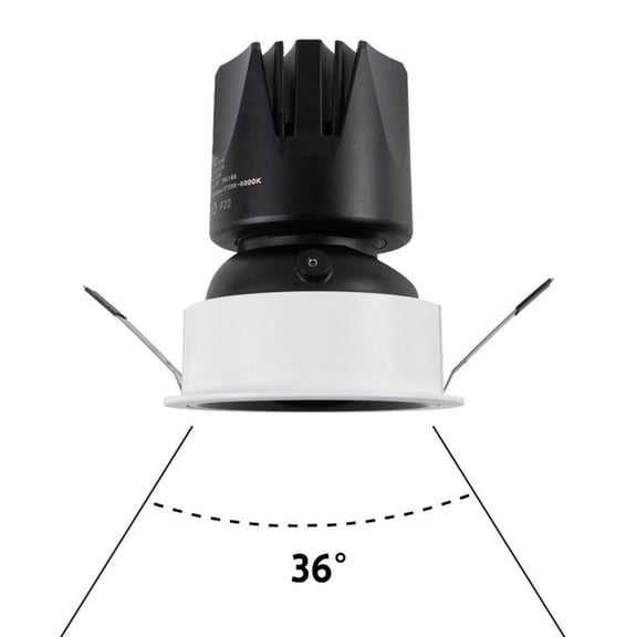 Tuya Zigbee Smart Dimming Spotlight 12W LED Spotlight Anti-Glare Dimmable Ceiling Light Recessed Angle Adjustable B