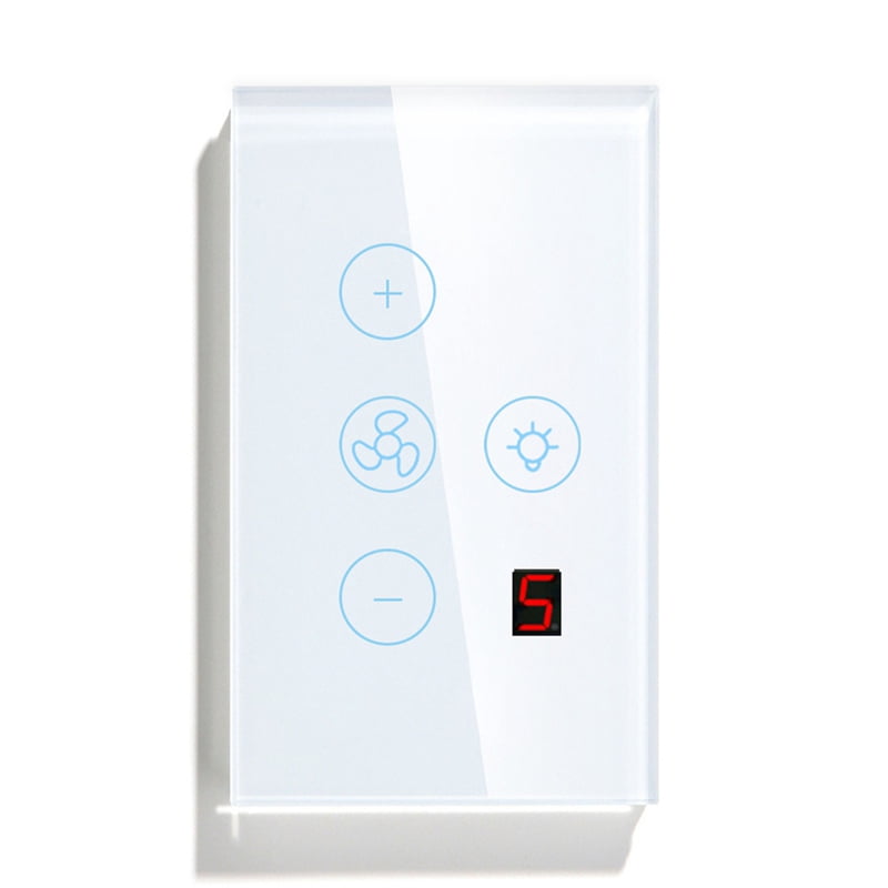 Tuya Zigbee Smart Fan Light Switch US Network Connection APP Control Alexa/ Assistant Voice ...