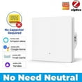 thumbnail image 1 of Tuya Zigbee Smart Switch No Need Neutral EU 1/2/3 Gang Smart Home Remote Control, 1 of 5