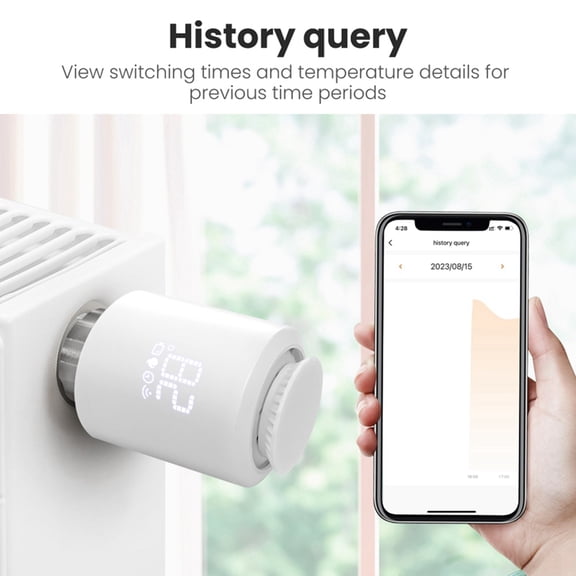 Tuya Zigbee Smart Thermostatic Valve Radiator Controller Mobile Phone APP Control Smart Temperature Control,1 x Tuya Zigbee Smart Temperature Control Valve