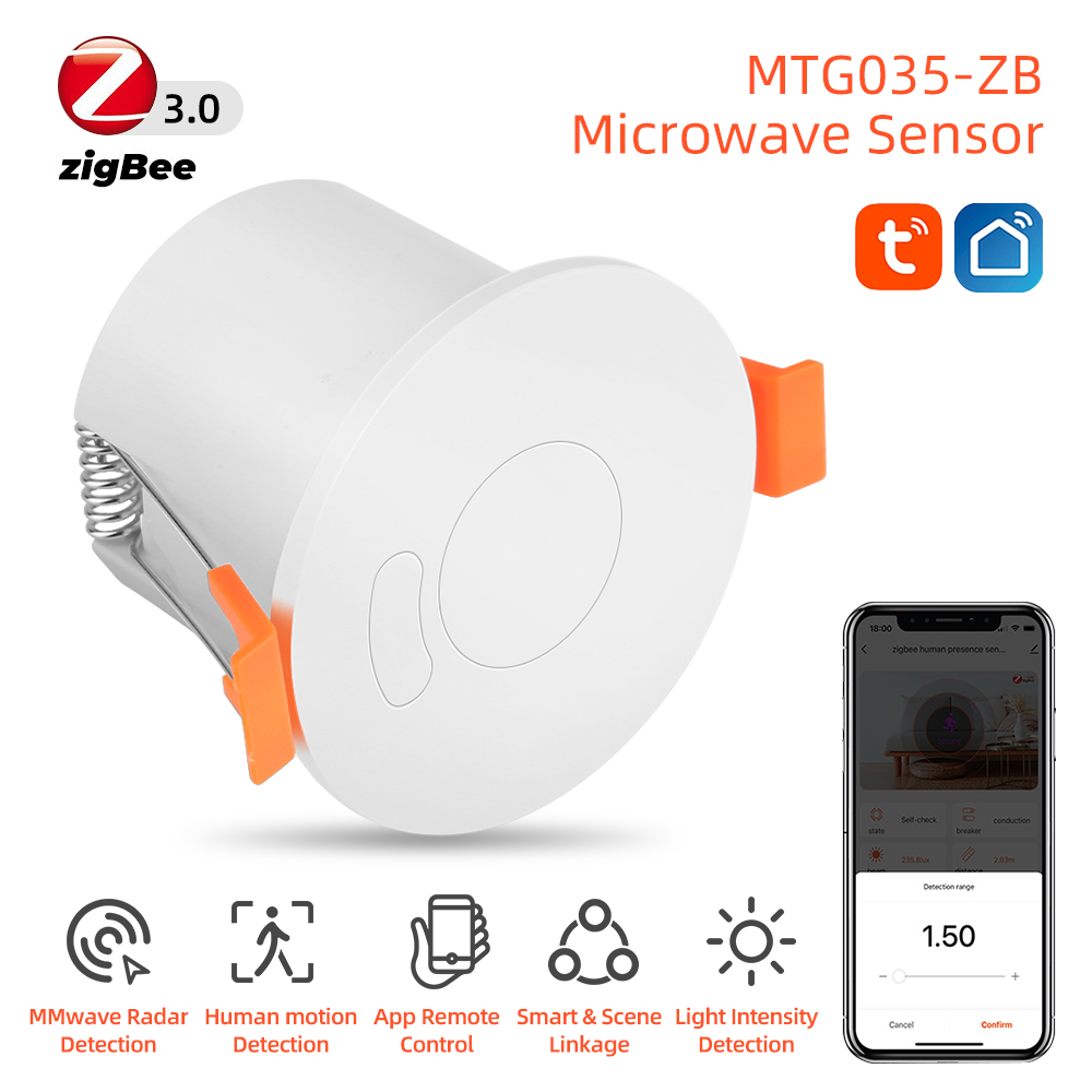 Tuya Zigbee wifi 24G Human Presence Sensor Light Illumination Brightness Sensor MmWave Sensing