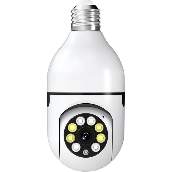 Tuya smart Light Bulb Security Camera 1080P, 2.4GHz Wireless IP65 Outdoor, 360 Color Night Vision, Motion Detection, 2-Way Talk, Siren