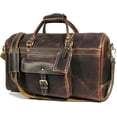 thumbnail image 1 of Tuzech Large Duffel Luggage leather Travel Bag Duffel bag Gym Bag Airplane cabin Approved Carry On Overnight Leather Weekender Mens Duffle Bag For Men and Women 20 Inch, 1 of 9