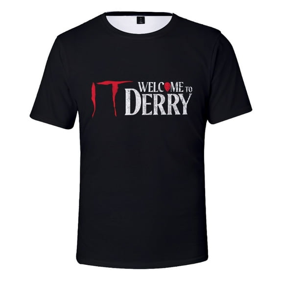Tv Drama Welcome To Derry Logo T-shirt Crewneck Short Sleeve Black Tee Women Men Streetwear Tops