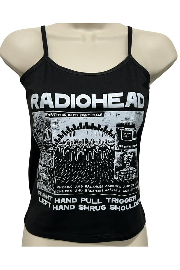 Tv Girl Radiohead The Bends Graphic Print Tank Top Punk Rock Tee Retro Band Shirt Crop Tops