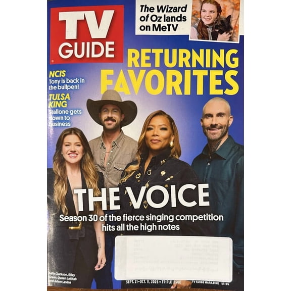 Tv Guide Magazine September 21-October 11,2026