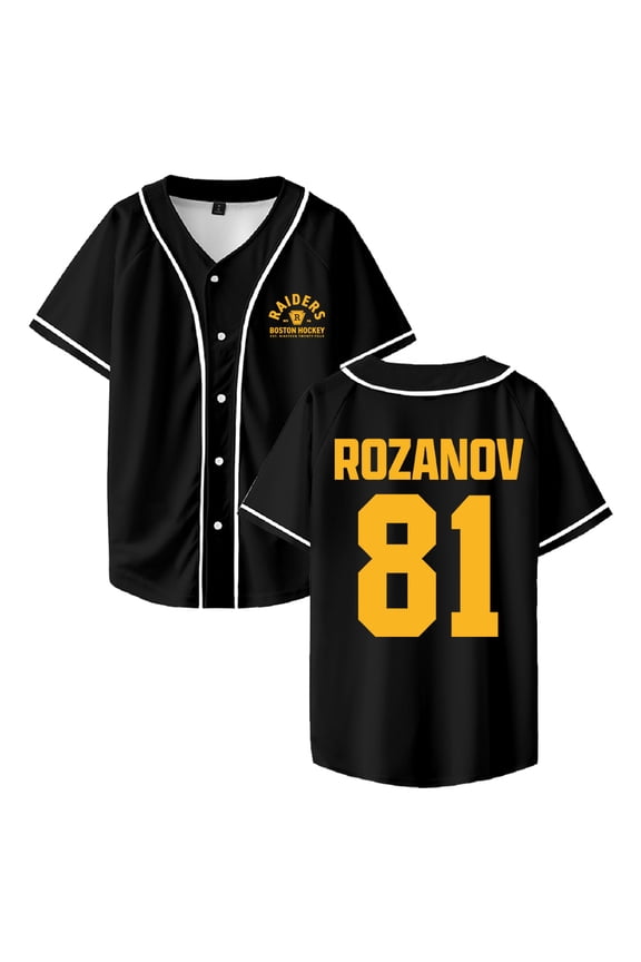 Tv Heated Rivalry Ilya Rozanov Baseball Jersey Short Sleeve Button-up Shirts Women Men Streetwear Tops