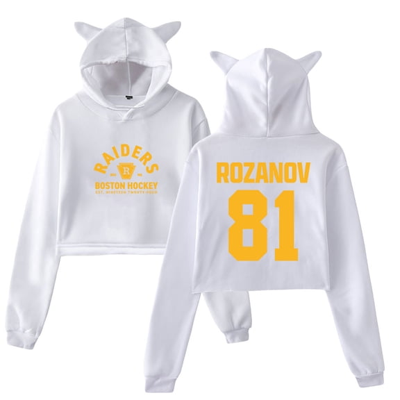 Tv Heated Rivalry Ilya Rozanov Hoodie Cat Ears Hooded Sweatshirt Long Sleeve Crop Top Women's Clothes