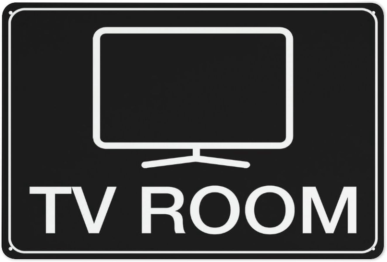 Tv Room Sign 8 X 12 Inches Rust Free Aluminum - Uv Protected Waterproof ...