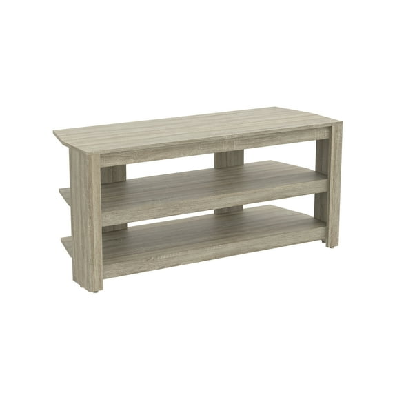 Safdie & Co. 42"L 2-Open Concept Shelves TV Stand in Dark Taupe