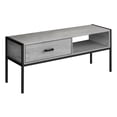 thumbnail image 1 of 47.25" Slate Gray and Black Modern Style Metal TV Stand, 1 of 11