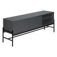 thumbnail image 1 of Tv Stand, 60 Inch, Console, Media Entertainment Center, Storage Cabinet, Living Room, Bedroom, Grey Laminate, Black Metal, Contemporary, Modern, 1 of 10