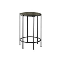 Accent Table - Side - Living Room -Nightstand - Dark Bronze Laminate - Black