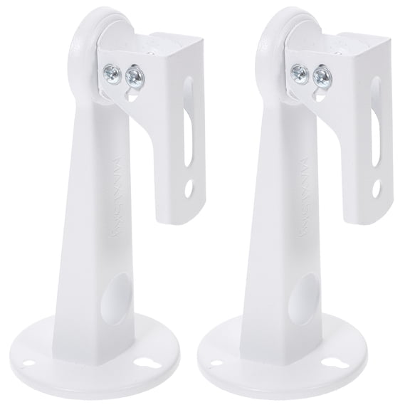 Tv Stand Bracket Monitor 2 Pcs Wall Security Camera Support Monitoring Mounted Duckbill White Steel Plate Plastic