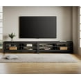 Tv Stand For 100 Inch Tv, Black Entertainment Center For 80 85 90 Inch