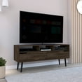 thumbnail image 1 of Tv Stand For 50 To 59 Inch Tvs, Dark Walnut Look, 3 Open Shelves & 2 Enduring Drawers - Tv In Finish, Shelf Possibilities, 1 of 3