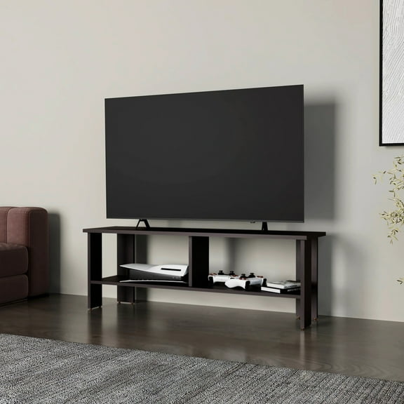 Tv Stand, Open Storage For A Tidy Entertainment Center, 21.8" H X 53.9" W 15.4" D, Particle Board, Fits 50 - 59 Inches Tvs To Maximize Space, 15.4", Suited Tvs, Modern Living Area