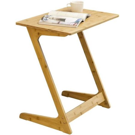 Tv Tray Table End Couch Table Snack Desk Sofa Side Table Office Furniture Z Shape Natural