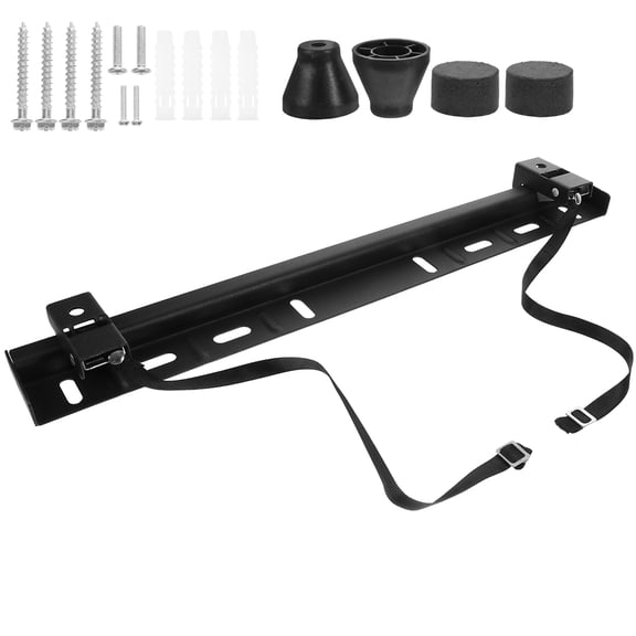 OUNONA Renter Friendly TV Wall Mount Black L-Shaped No Drilling 1Set