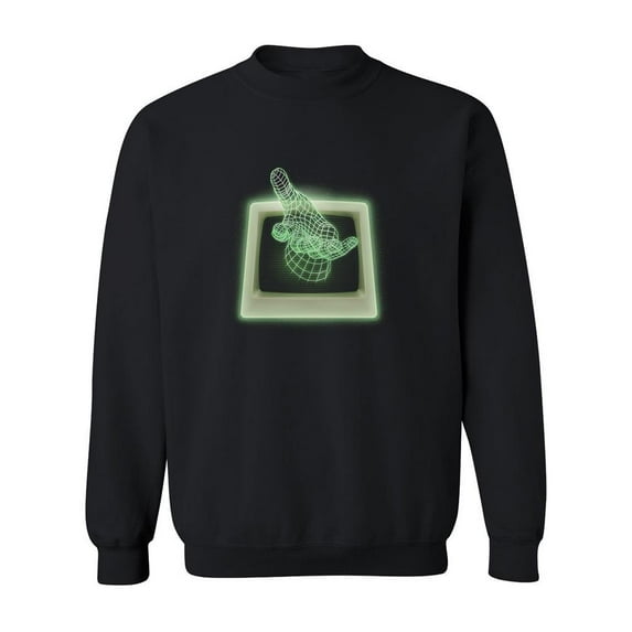 Tv With Polygonal Hand Sweatshirt Men -Image by Shutterstock, Male Small