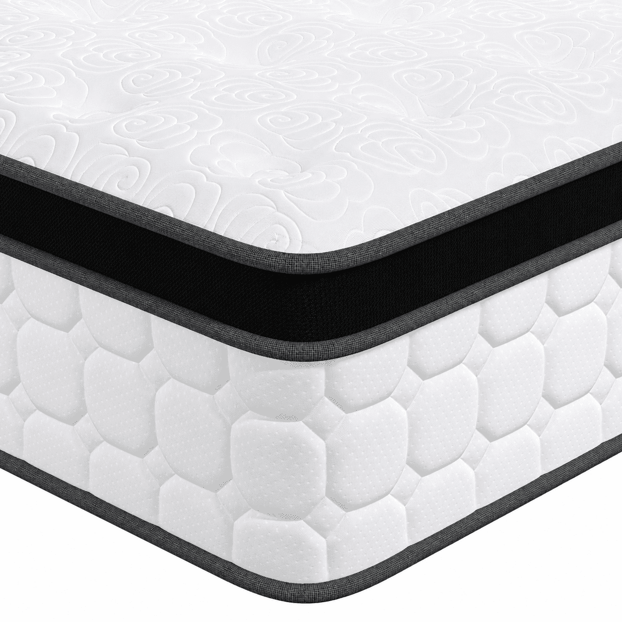 Tvdfgts 14 inch Twin Mattress, Cooling Gel Memory Foam Mattress in a Box, Individual Pocket Spring Hybrid Mattress with Pressure Relief & Motion Isolation, Soft and Comfort, Medium-Firm, CertiPUR-US