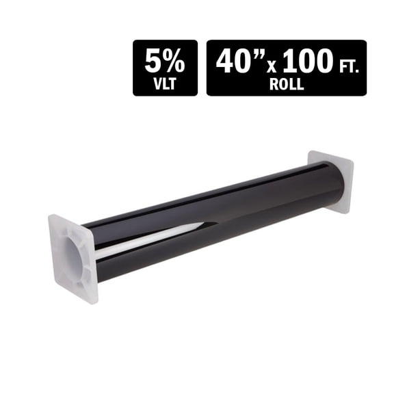Tview T2BK0540 2 Ply 5% VLT Window Tint - 40″ x 100 ft. Film Roll