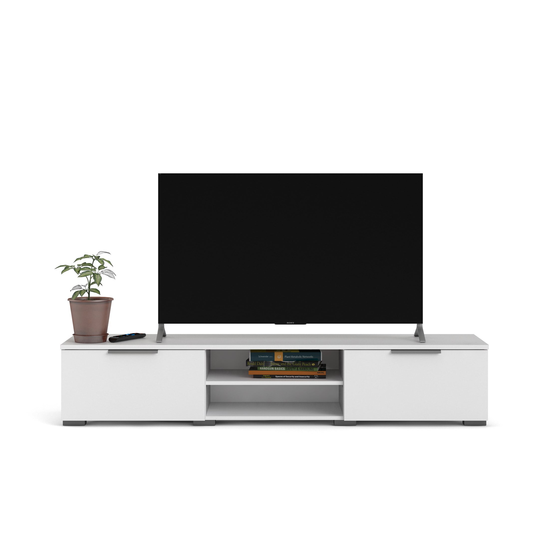 Preston II 80 TV Stand with Storage, Drawers, Shelves, Doors, and