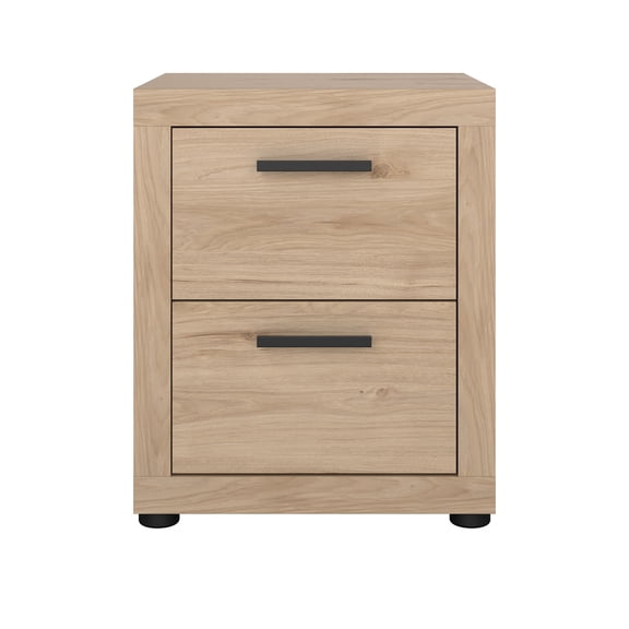 Tvilum Mira 2 Drawer Bedroom Nightstand for Adults, Jackson Hickory