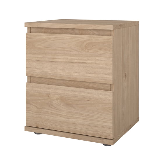 Tvilum Aurora 2 Drawer Bedroom Nightstand for Adults, Jackson Hickory