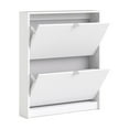 thumbnail image 1 of Tvilum Bright 2 Drawer Shoe Storage Cabinet, White, 1 of 15