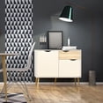 thumbnail image 1 of Tvilum Diana 2 Door Sideboard with 1 Drawer and 4 Shelves, White and Oak Structure, 1 of 11