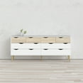 thumbnail image 1 of Tvilum Diana 8 Drawer Dresser for Adults, Oak Structure and White, 1 of 17