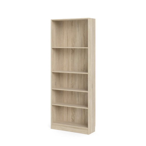 Tvilum Element Adjustable 5 Shelf Bookcase, Storage Home Office Bookshelf for Adults, Oak Structure