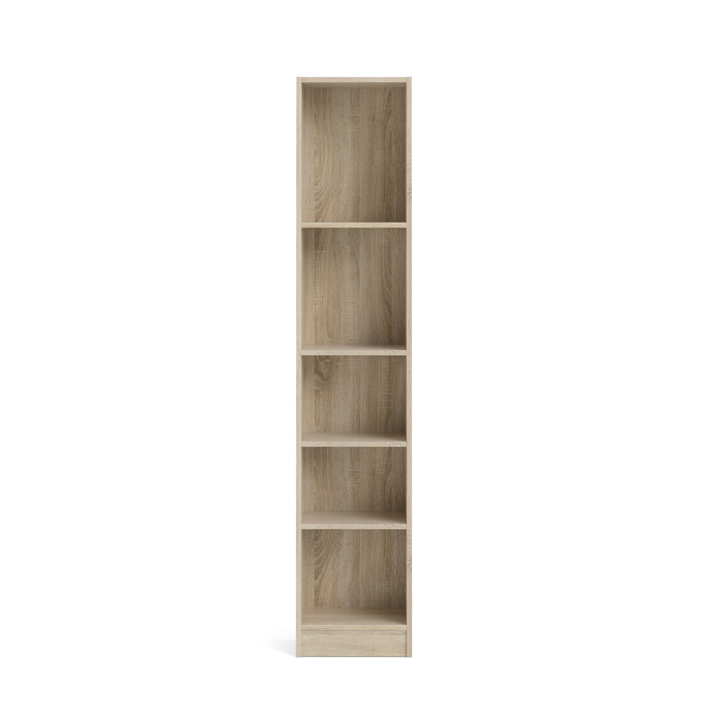 Tvilum Element Tall Narrow 5-Shelf Office Bookcase for Adults, Oak Structure